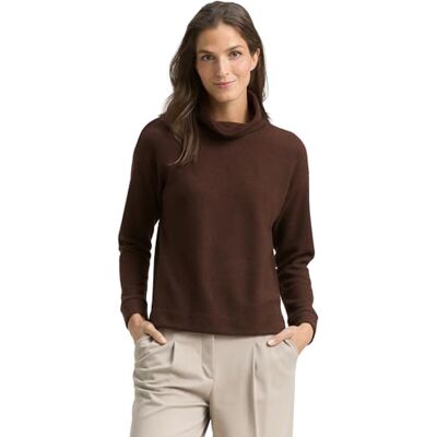 TOM TAILOR Damtröja, 39062 – Dark Pecan Brown Melange, XXL TOM TAILOR Damtröja, 39062 – Dark Pecan Brown Melange, XXL