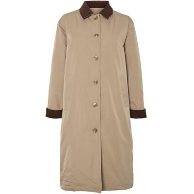 PIECES Pcjorma Long Corduroy-jacka Noos, Greige, XS PIECES Pcjorma Long Corduroy-jacka Noos, Greige, XS