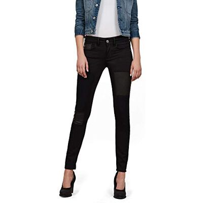 G-STAR RAW Lynn Mid Waist Skinny Restored Jeans, Svart (sköljd återställd 8970-9947), 25W x 34L G-STAR RAW Lynn Mid Waist Skinny Restored Jeans, Svart (sköljd återställd 8970-9947), 25W x 34L