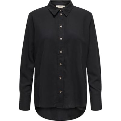 JDY SAY L/S linne lös skjorta WVN NOOS, svart, M JDY SAY L/S linne lös skjorta WVN NOOS, svart, M