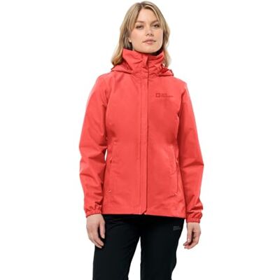 Jack Wolfskin Stormy Point 2l JKT W jacka, ljusröd, XS dam, Ljusröd, XS Jack Wolfskin Stormy Point 2l JKT W jacka, ljusröd, XS dam, Ljusröd, XS