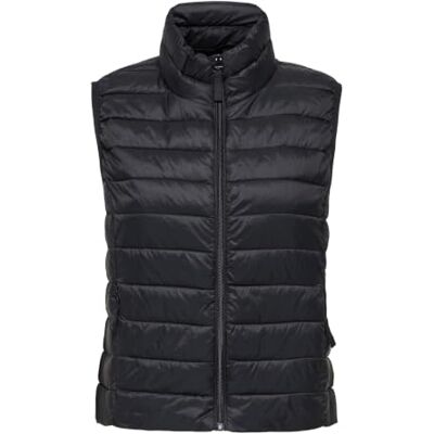 ONLY Onltahia Lw Quilted Waistcoat Cc OTW, svart, M ONLY Onltahia Lw Quilted Waistcoat Cc OTW, svart, M