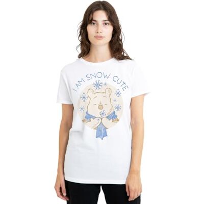 Winnie the Pooh mandarin creative ltd Nalle Puh I Am Snow Söt Ladies T-shirt, vit, Large, Vitt, L Winnie the Pooh mandarin creative ltd Nalle Puh I Am Snow Söt Ladies T-shirt, vit, Large, Vitt, L