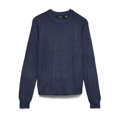 VERO MODA Vmnewlex Pointelle LS O-N-Pullover Noos, Marinblå Blazer, L Dam, Marinblå kavaj, L VERO MODA Vmnewlex Pointelle LS O-N-Pullover Noos, Marinblå Blazer, L Dam, Marinblå kavaj, L