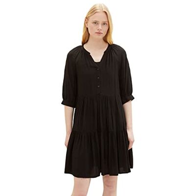 TOM TAILOR Denim Damer klänning 1035899, 14482 Deep Black, XL TOM TAILOR Denim Damer klänning 1035899, 14482 Deep Black, XL