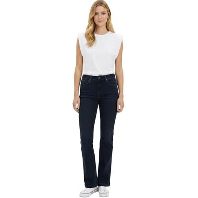 LTB Jeans Fallon 400 damjeans i blått Mid Rise tillverkade av bomullsblandning, storlek 24, 34, blå, 24W / 34L LTB Jeans Fallon 400 damjeans i blått Mid Rise tillverkade av bomullsblandning, storlek 24, 34, blå, 24W / 34L