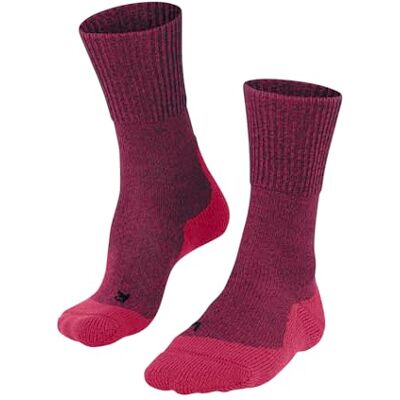 FALKE dam Vandringsstrumpor TK1 Adventure Wool W So ull funktionsmaterial tjock anti-blåsor 1 par, Rosa Azalea 8566, 35-36 FALKE dam Vandringsstrumpor TK1 Adventure Wool W So ull funktionsmaterial tjock anti-blåsor 1 par, Rosa Azalea 8566, 35-36