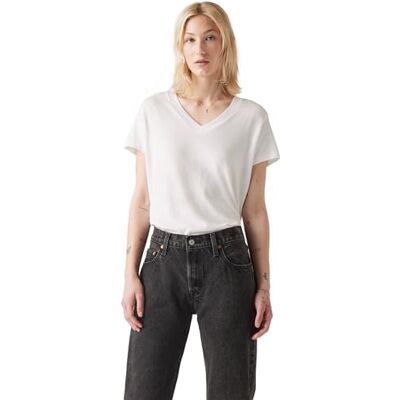 Levi's Dam boxy v-neck T-shirt, Vit +, XL Levi's Dam boxy v-neck T-shirt, Vit +, XL