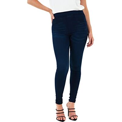 M17 Denimjeans, Jeggings för dam, Skinny Fit, klassiska vardagsbyxor med fickor, Mörk tvätt blå, 46 M17 Denimjeans, Jeggings för dam, Skinny Fit, klassiska vardagsbyxor med fickor, Mörk tvätt blå, 46
