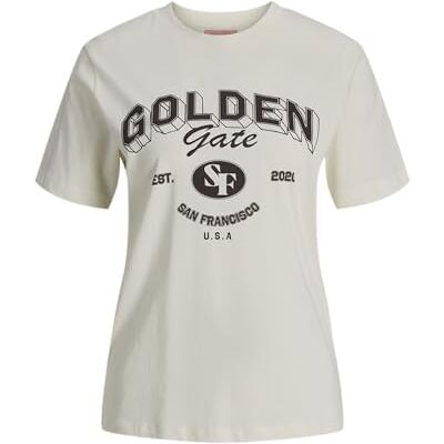 JACK & JONES Jxmerle Reg Ss Tee JRS, Vaniljis, XL JACK & JONES Jxmerle Reg Ss Tee JRS, Vaniljis, XL