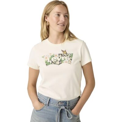 Levi's The Perfect Tee Orange Farm Bw Bright Wh Levi's The Perfect Tee Orange Farm Bw Bright Wh