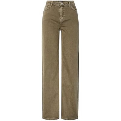PIECES Pcsilke Mw Wide Colered Jeans Noos Bc, militär oliv, 33W / 30L PIECES Pcsilke Mw Wide Colered Jeans Noos Bc, militär oliv, 33W / 30L