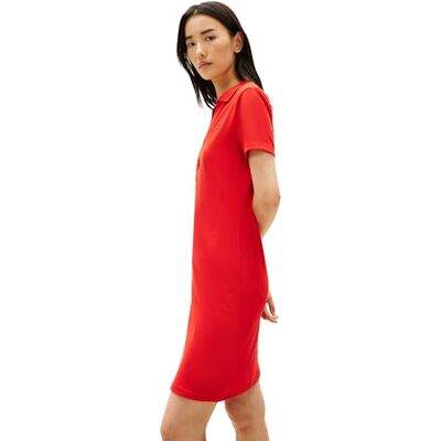 Tommy Hilfiger Dam Slim Open Nk Poloklänning Ss Ww0Ww42567, Orange, M Tommy Hilfiger Dam Slim Open Nk Poloklänning Ss Ww0Ww42567, Orange, M