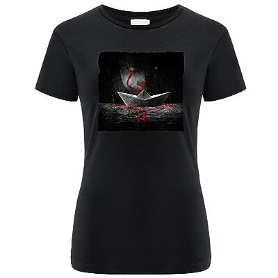 ERT GROUP Warner Bros. It 002, Kortärmad T-shirt dam, 100% bomull, Ensidigt levande tryck, Size XL, Black, Sömlös design, Smidigt och elastiskt tyg för vardaglig lätthet ERT GROUP Warner Bros. It 002, Kortärmad T-shirt dam, 100% bomull, Ensidigt levande tryck, Size XL, Black, Sömlös design, Smidigt och elastiskt tyg för vardaglig lätthet