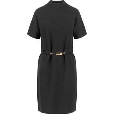 APART Fashion stickad klänning med bälte, svart, 34 APART Fashion stickad klänning med bälte, svart, 34