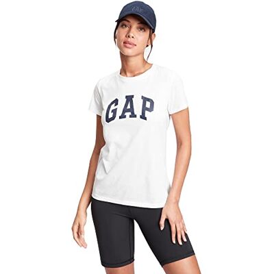 GAP T-shirt med klassisk logotyp för kvinnor, Vitt, XXL GAP T-shirt med klassisk logotyp för kvinnor, Vitt, XXL
