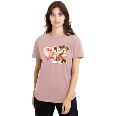 Mickey Mouse mandarin creative ltd Musse och Mimmi Pigg vintage alla hjärtans dag Luv You Lots dam t-shirt, rosa, XX-Large, Rosa, XXL Mickey Mouse mandarin creative ltd Musse och Mimmi Pigg vintage alla hjärtans dag Luv You Lots dam t-shirt, rosa, XX-Large, Rosa, XXL