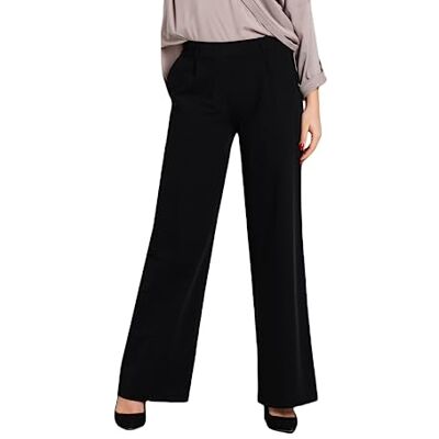 LOOK made with love Daisy Look byxor av eurojersey, breda ben, svart L, svart, L LOOK made with love Daisy Look byxor av eurojersey, breda ben, svart L, svart, L