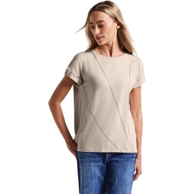 Street One Skjorta med fina linjer, Slät sand beige, 38 Street One Skjorta med fina linjer, Slät sand beige, 38