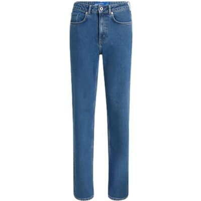 KARL LAGERFELD JEANS , Dam, High Rise Raight Denim, Rak Ben, Blå, 3032 KARL LAGERFELD JEANS , Dam, High Rise Raight Denim, Rak Ben, Blå, 3032