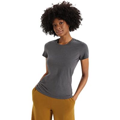 Icebreaker Natural Blend Central Classic kortärmad t-shirt för damer för vardagsbruk, gym och träning Monsun, S Icebreaker Natural Blend Central Classic kortärmad t-shirt för damer för vardagsbruk, gym och träning Monsun, S
