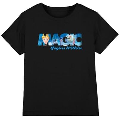 Cinderella Askungen magi börjar inom flickor t-shirt, svart, 12-13 år, Svart, 12-13 År Cinderella Askungen magi börjar inom flickor t-shirt, svart, 12-13 år, Svart, 12-13 År
