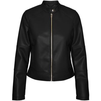 VERO MODA dam Vmdixiemaria Short Coated Jacket Ent kort jacka, svart, L VERO MODA dam Vmdixiemaria Short Coated Jacket Ent kort jacka, svart, L
