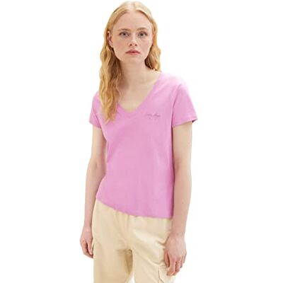 TOM TAILOR Denim T-shirt för kvinnor, 32414 – Blåbär rouge, XL TOM TAILOR Denim T-shirt för kvinnor, 32414 – Blåbär rouge, XL