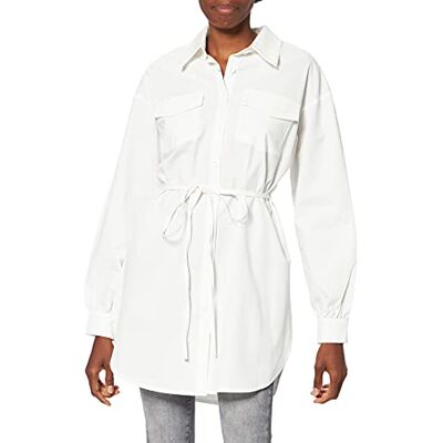 NA-KD Oversize Skjorta med bälte, smutsig vit, 46 dam, Smutsig vit, 40 NA-KD Oversize Skjorta med bälte, smutsig vit, 46 dam, Smutsig vit, 40