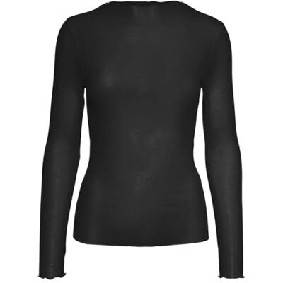 VERO MODA Vmines Ls O-hals tröja långärmad tröja, svart, M VERO MODA Vmines Ls O-hals tröja långärmad tröja, svart, M