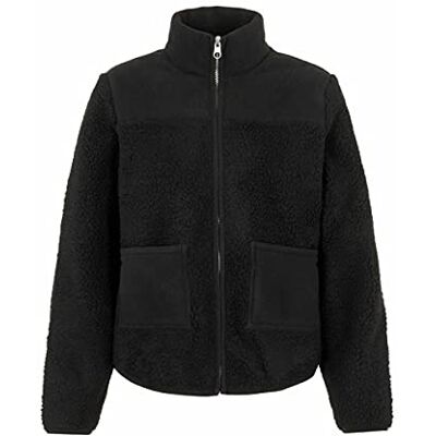 PIECES Kvinna jacka teddy, svart, XL PIECES Kvinna jacka teddy, svart, XL