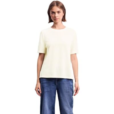 Street One Studio dam stickad look T-shirt, Vit, 34 Street One Studio dam stickad look T-shirt, Vit, 34