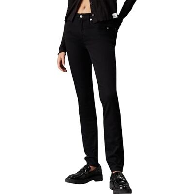 Calvin jeans dam Mid Rise smala byxor, Denimsvart, 29W x 30L Calvin jeans dam Mid Rise smala byxor, Denimsvart, 29W x 30L