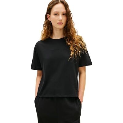 Tommy Hilfiger kvinnor SS LOGO T-SHIRT UW0UW06236 S/S t-shirt, svart, M, svart (svart), M Tommy Hilfiger kvinnor SS LOGO T-SHIRT UW0UW06236 S/S t-shirt, svart, M, svart (svart), M