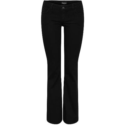 PIECES dam Pcpeggy Lw Flared Blc Jeans Noos Bc, svart, XS / 30L PIECES dam Pcpeggy Lw Flared Blc Jeans Noos Bc, svart, XS / 30L