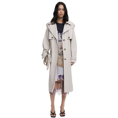 Desigual TRENCH_PLEATED, 6008 Beige, XL, Brun, XL Desigual TRENCH_PLEATED, 6008 Beige, XL, Brun, XL
