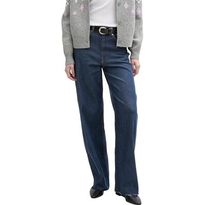 TOM TAILOR Denim dam jeans breda ben, 10114 – Clean Dark Stone Blue Denim, XXL TOM TAILOR Denim dam jeans breda ben, 10114 – Clean Dark Stone Blue Denim, XXL