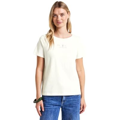 Street One T-shirt med tryck, Vit, 46 Street One T-shirt med tryck, Vit, 46