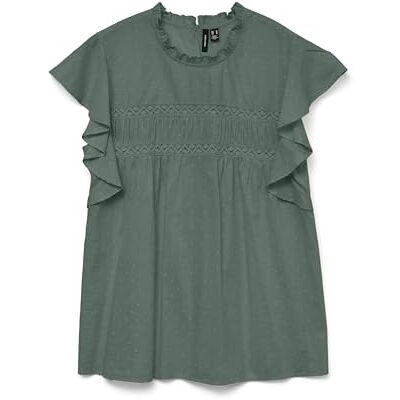 VERO MODA VMTRINE SL LACE TOP WVN GA NOOS, Laurelkrans, XS VERO MODA VMTRINE SL LACE TOP WVN GA NOOS, Laurelkrans, XS