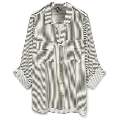 VERO MODA CURVE dam Vmcbumpy L/S skjorta New Curve Ga Noos, Snövit, 50 SE VERO MODA CURVE dam Vmcbumpy L/S skjorta New Curve Ga Noos, Snövit, 50 SE