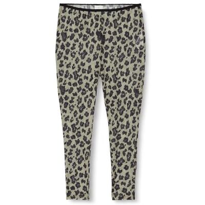 KAFFE Kvinnors leggings nät djurtryck smal passform vinkel längd högvadderad, Ljusgrön leopard, XL KAFFE Kvinnors leggings nät djurtryck smal passform vinkel längd högvadderad, Ljusgrön leopard, XL