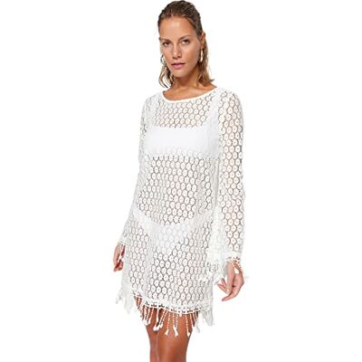 Trendyol Kvinnor Bodycon Fitted Knit Dress Bodycon Bodycon Bodycon Klänning för Kvinnor, Ecru, S Trendyol Kvinnor Bodycon Fitted Knit Dress Bodycon Bodycon Bodycon Klänning för Kvinnor, Ecru, S