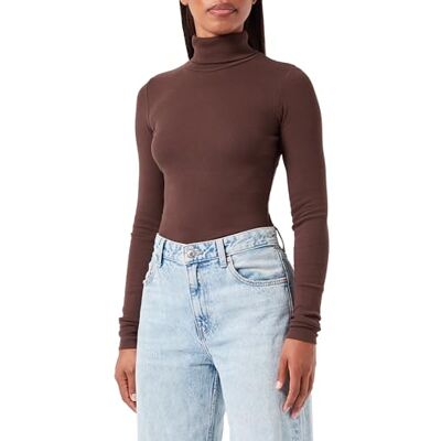 JJXX Bestseller A/S Dam JXFAN STR LS Rib Tee JRS NOOS långärmad tröja, Seal Brown, M, Seal Brown, M JJXX Bestseller A/S Dam JXFAN STR LS Rib Tee JRS NOOS långärmad tröja, Seal Brown, M, Seal Brown, M