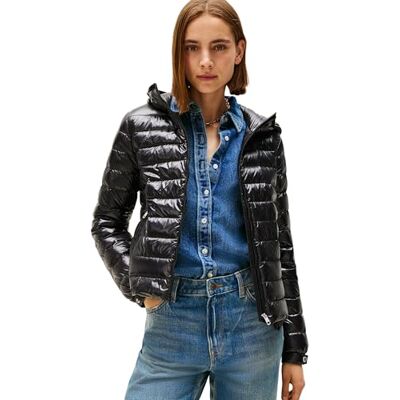 Tommy Hilfiger kvinnors UL DOWN REG HUVA JACKA WW0WW46788 pufferjacka, svart (svart), XL, svart (svart), XL Tommy Hilfiger kvinnors UL DOWN REG HUVA JACKA WW0WW46788 pufferjacka, svart (svart), XL, svart (svart), XL
