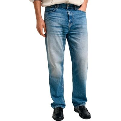 GANT raka passform jeans, Semi Light Blue Vintage, 33W x 34L GANT raka passform jeans, Semi Light Blue Vintage, 33W x 34L