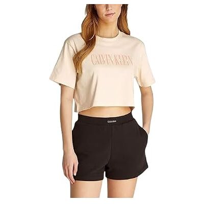 Calvin dam S/S T-shirt, Beige (brasiliansk sand), XS Calvin dam S/S T-shirt, Beige (brasiliansk sand), XS