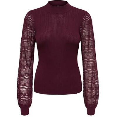 ONLY Onlannelina Ls highneck stickad, Vinprovning, XS ONLY Onlannelina Ls highneck stickad, Vinprovning, XS