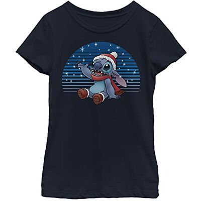 Disney Flickor Snowing Stitch T-shirt, Marinblå, L Disney Flickor Snowing Stitch T-shirt, Marinblå, L