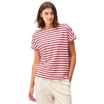 Cecil randig strukturtröja för kvinnor, Glaserad Apple Red, XS Cecil randig strukturtröja för kvinnor, Glaserad Apple Red, XS