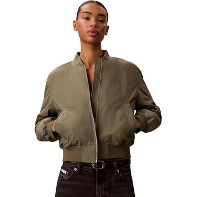 Calvin kvinnors Essential nylon bomberjacka LV047F505G jackor, BEIGE, XS Calvin kvinnors Essential nylon bomberjacka LV047F505G jackor, BEIGE, XS
